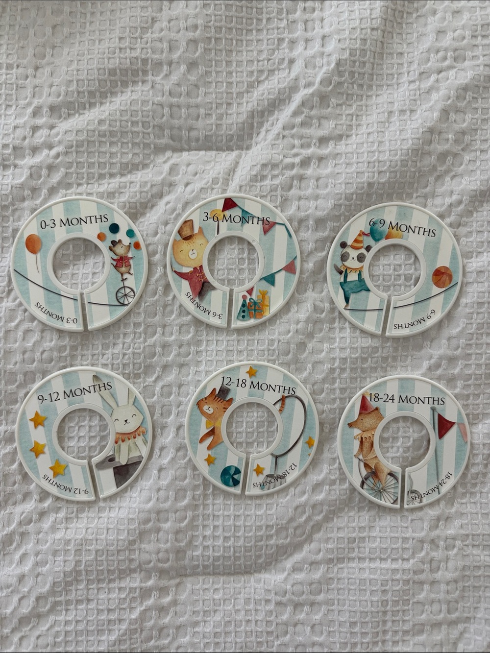 Nursery Closet Dividers - Baby Milestone Closet Organizers (Blue/Teal)